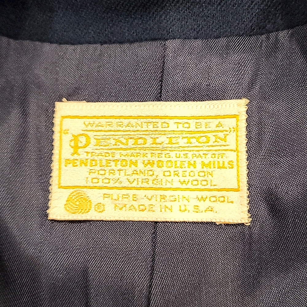 Pendleton Navy 1 Button Suit Jacket - image 3